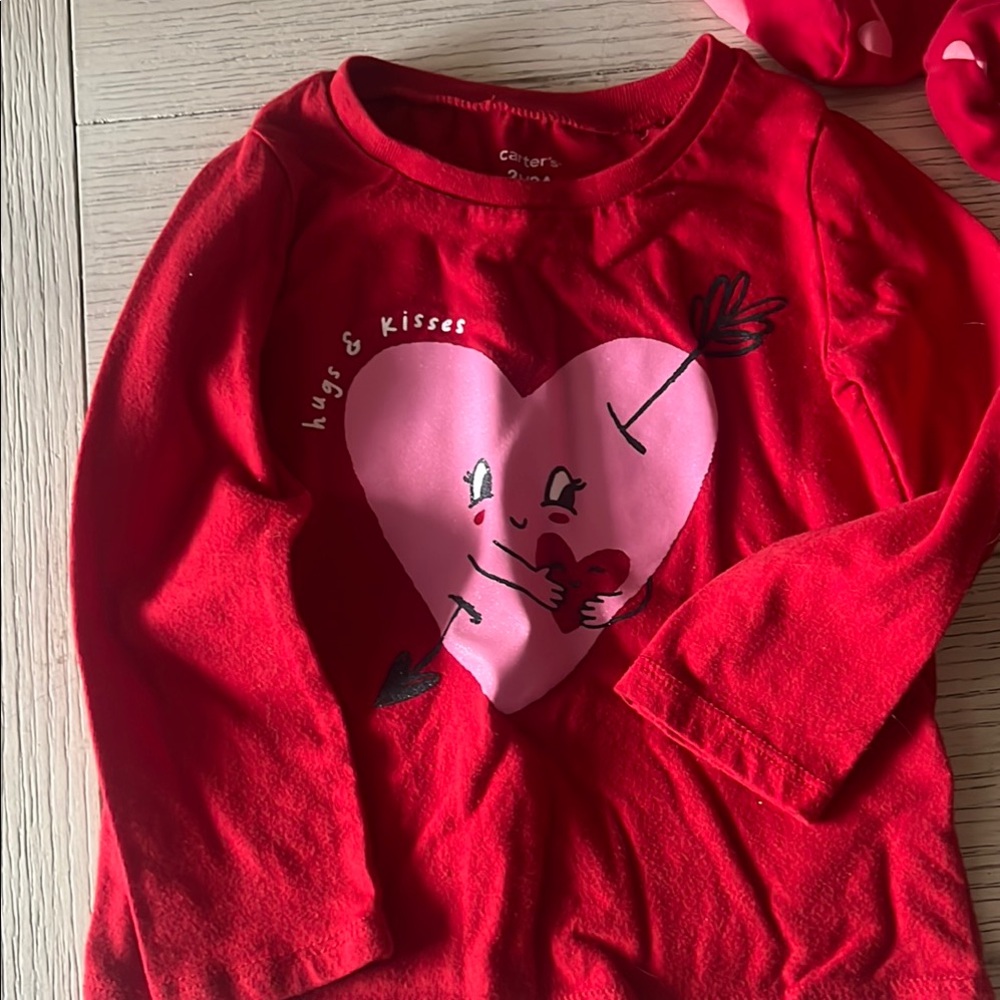 Carter's Red Kids Shirt with Heart Design